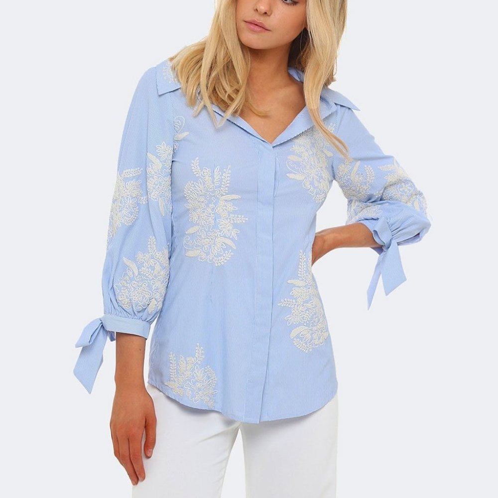 Toro Embroidered Shirt Alice + Olivia Size xs